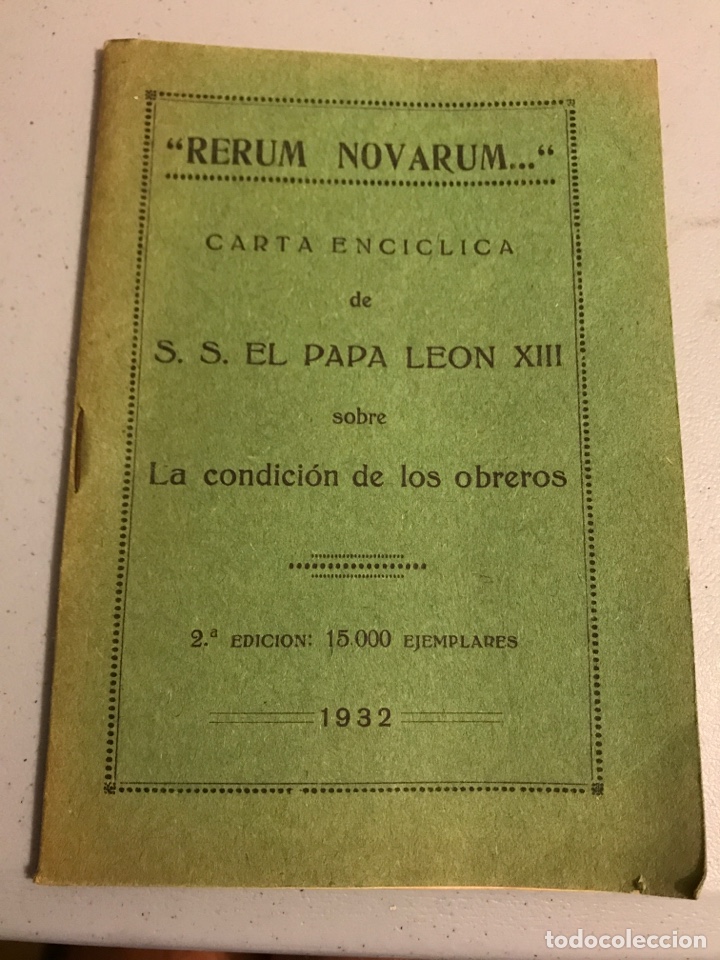 Libros antiguos: Rerum novarum 1932 - Foto 1