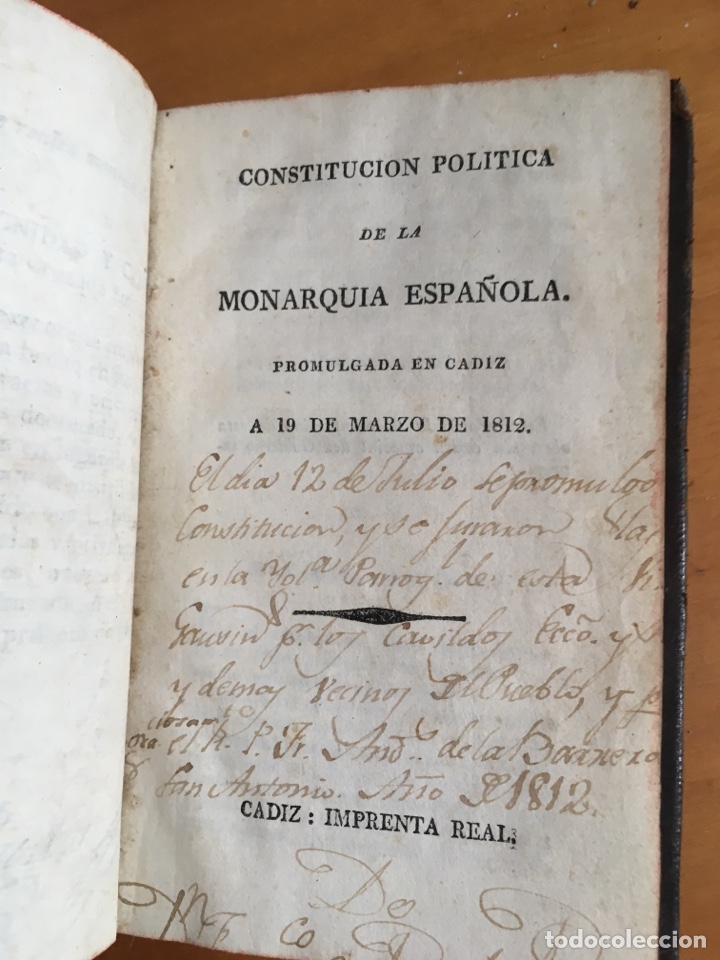 Libros antiguos: Constituci&oacute;n 1812 firmada Imprenta real - Foto 3