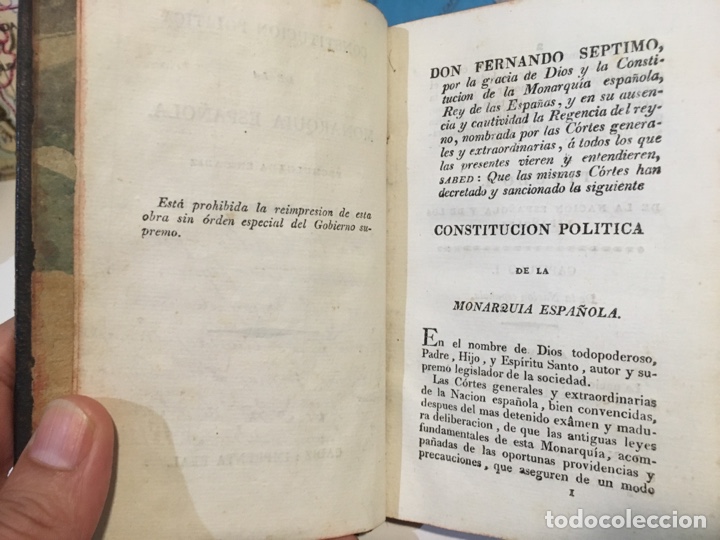 Libros antiguos: Constituci&oacute;n 1812 firmada Imprenta real - Foto 7