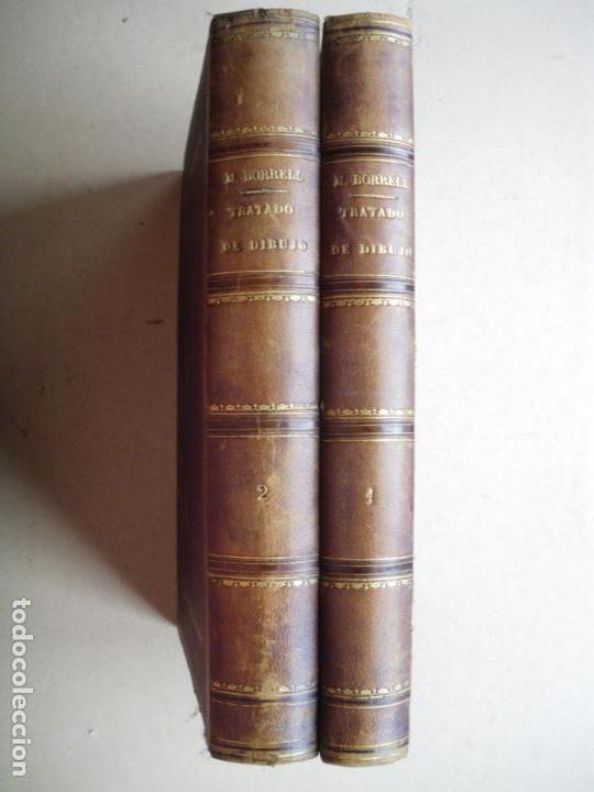 Libros antiguos: TRATADO DE DIBUJO. M. BORRELL. 1879. GRAN FORMATO - Foto 1