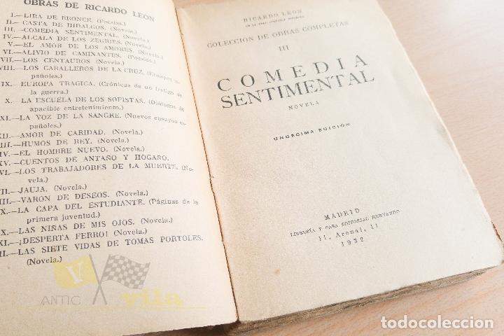 Libros antiguos: Comedia sentimental - Ricardo Le&oacute;n - 1932 - Foto 4