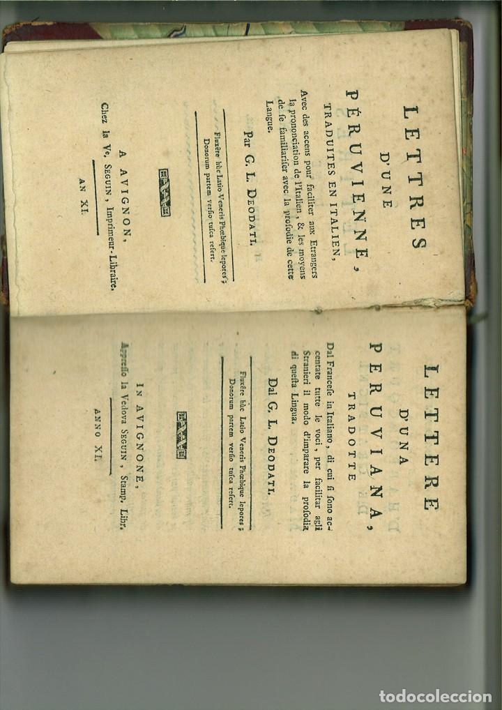 Libros antiguos: LETTRES DUNE P&Eacute;RUVIENNE. G. L. Deodati - Foto 1