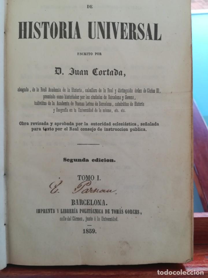 Libros antiguos: COMPENDIO DE HISTORIA UNIVERSAL-JUAN CORTADA-3 TOMOS EN 1-1859 - Foto 5 - 134737602