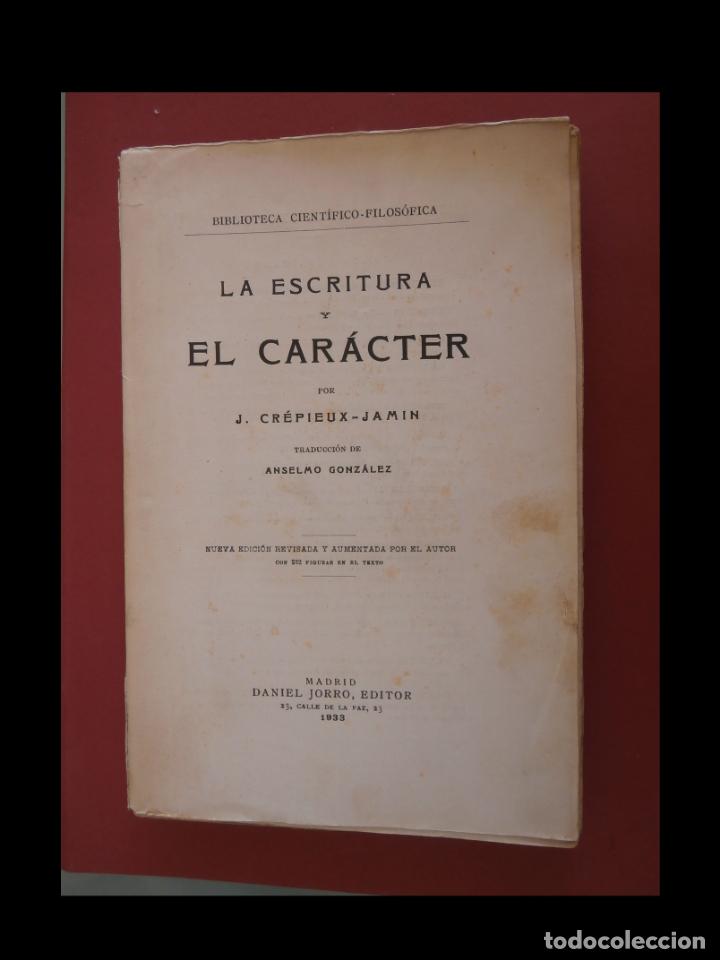 Libros antiguos: La escritura y el caracter. J. Cr&eacute;pieux-Jamin - Foto 1