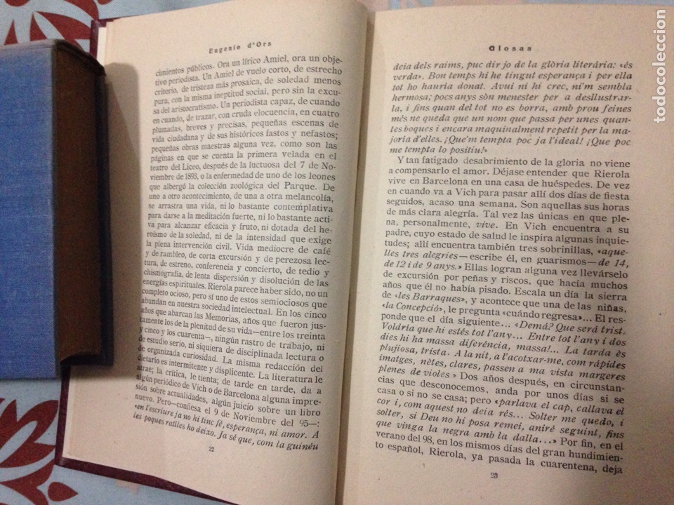 Libri antichi: Eugenio D'ors , Glosas(1906/1917) y Biograf&iacute;a de catalanes