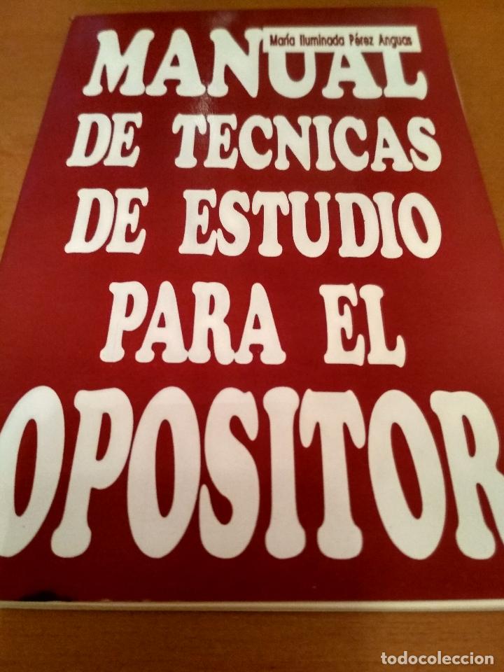 Libros antiguos: Manual de t&eacute;cnicas de estudio para el opositor - Foto 1