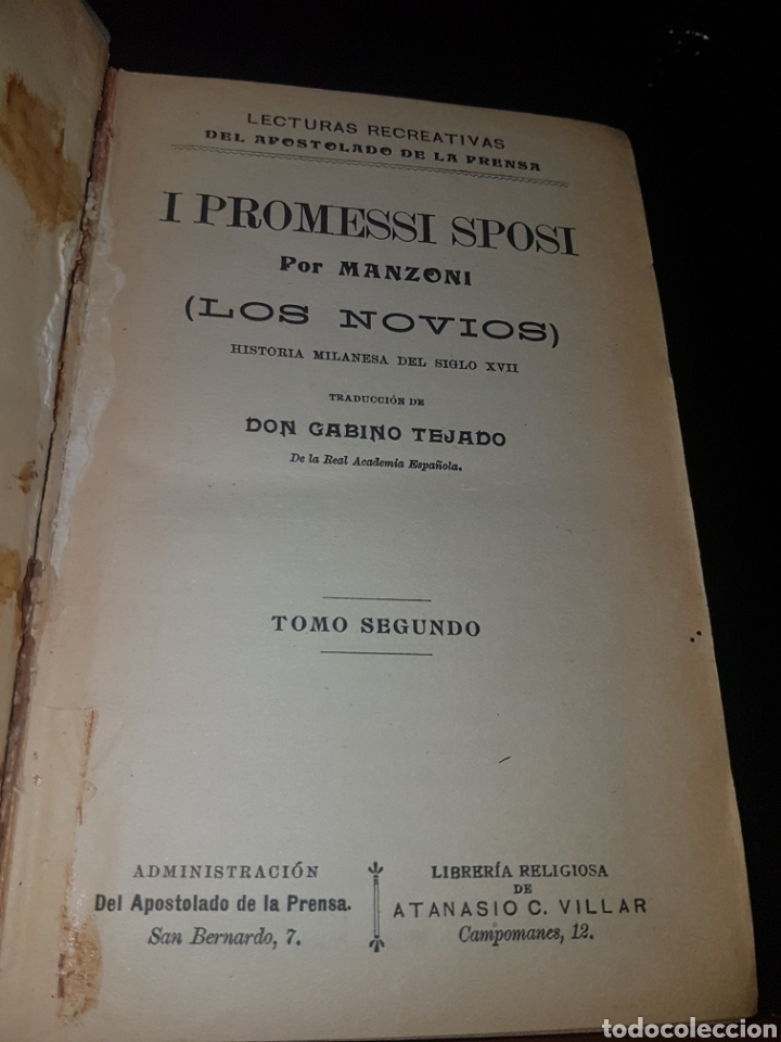 Libros antiguos: Los novios - Manzoni - - Foto 2