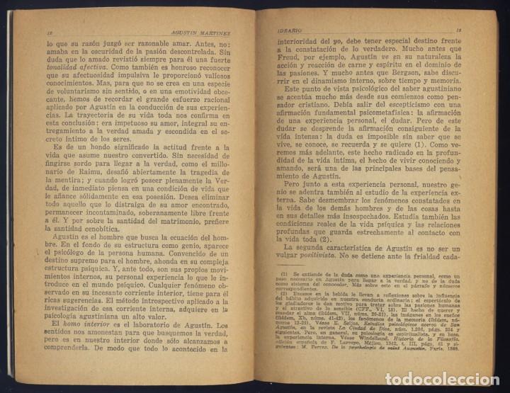 Libros antiguos: AGUST&Iacute;N DE HIPONA, Santo.  Ideario. 1957 (&ldquo;Austral&rdquo;). - Foto 5