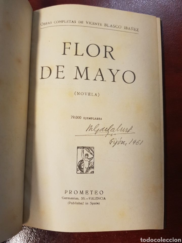 Libros antiguos: Flor de Mayo - Vicente Blasco Ib&aacute;&ntilde;ez - Foto 3