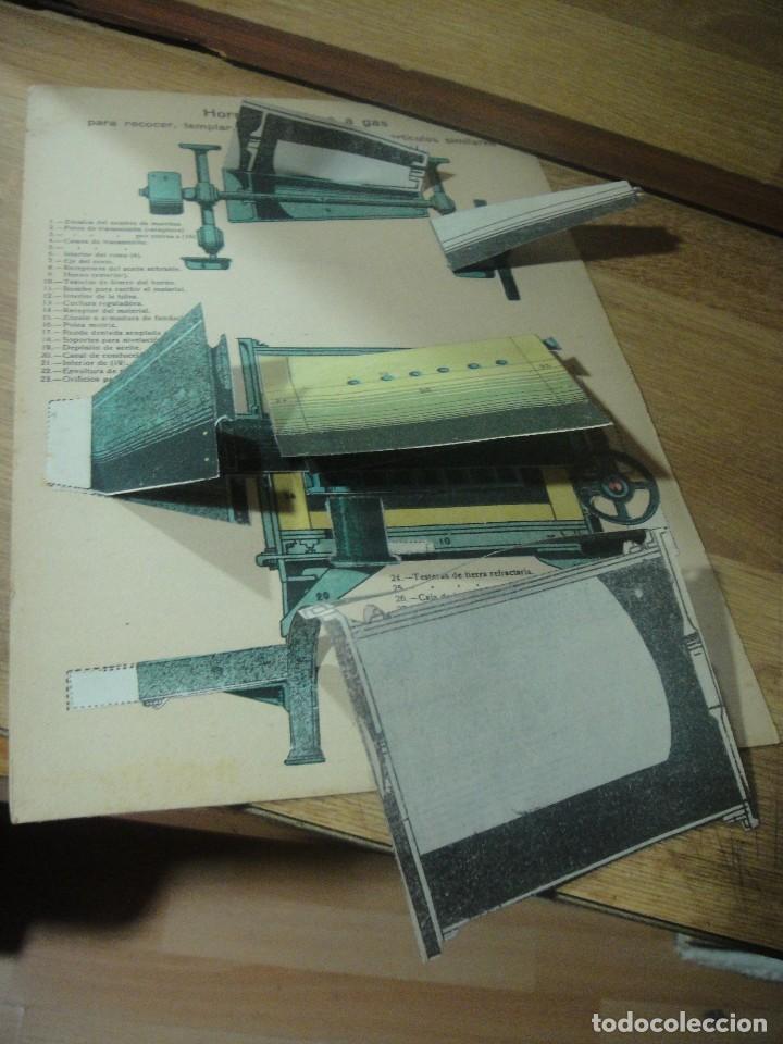 Livros antigos: horno mecanico a gas - recortable desplegable - principios del siglo xx