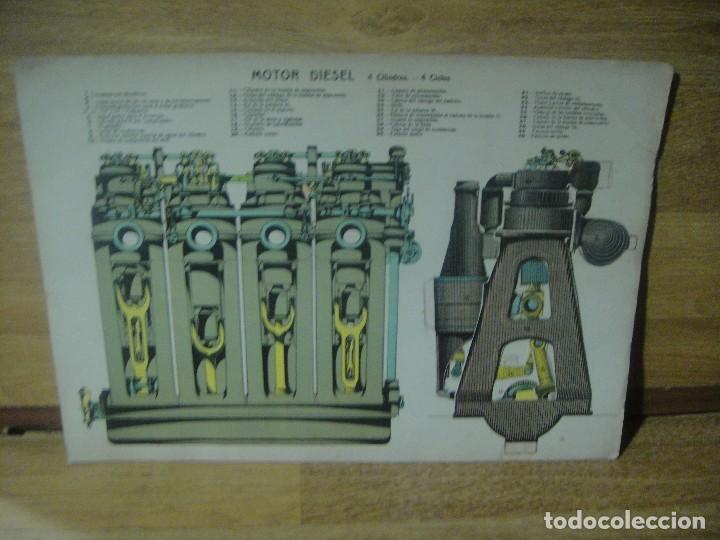 Livros antigos: motor diesel - recortable desplegable - principios del siglo xx