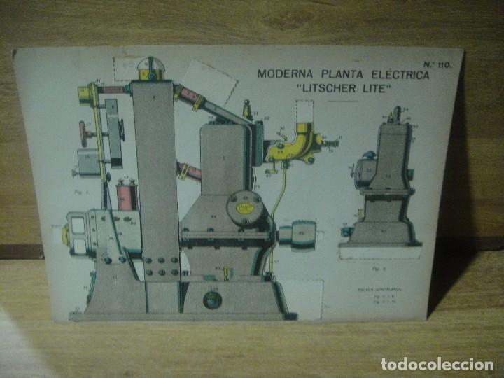 Livros antigos: planta electrica litscher lite - recortable desplegable - principios del siglo xx
