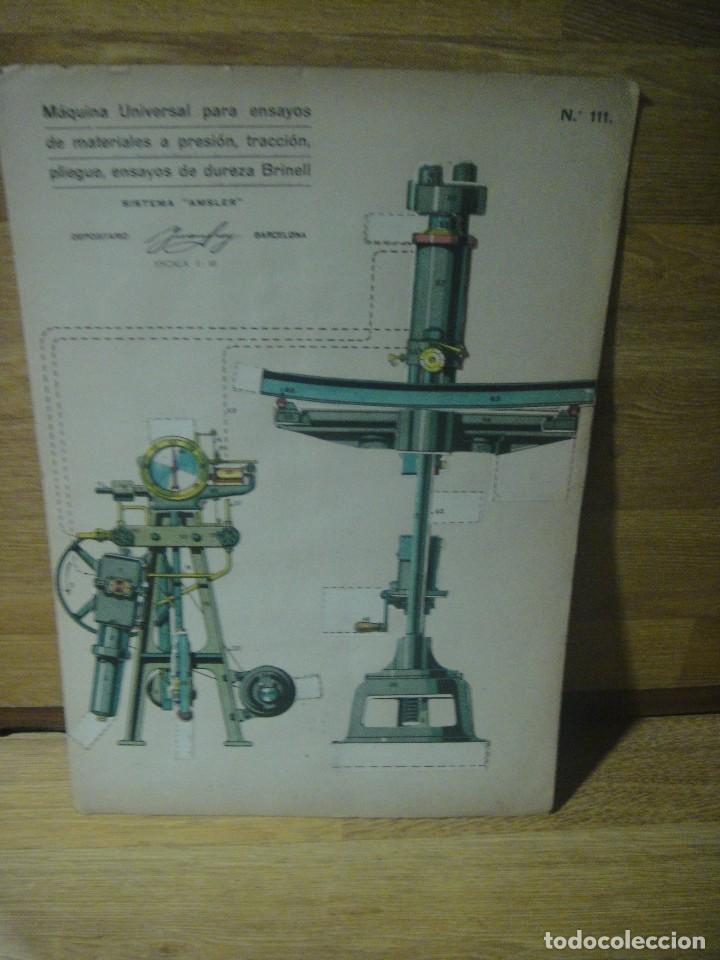 Livros antigos: maquina universal para ensayos de dureza brinell - recortable desplegable - principios del siglo xx