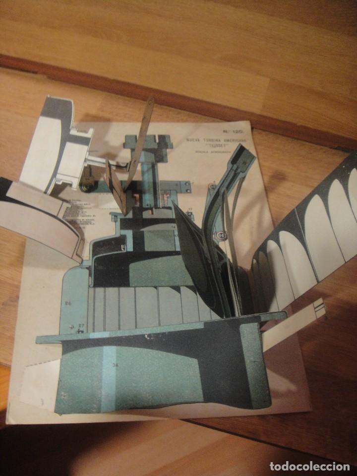 Livros antigos: turbina americana teisset - recortable desplegable - principios del siglo xx