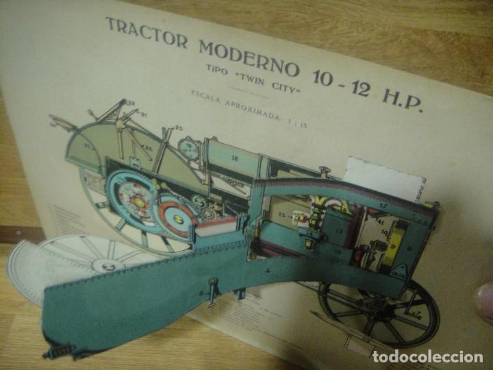 Libros antiguos: tractor 10 -12 h.p. tipo twin city - recortable desplegable - principios del siglo xx