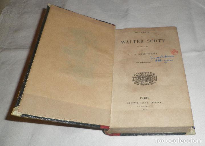 Libros antiguos: oeuvres de Walter Scott  Guy Manering  a&ntilde;o 1844 - Foto 2