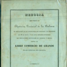 Libros antiguos: MEMORIA DIPUTACIÓN PROVINCIAL DE LAS BALEARES CONTRA MURCIA Y ZARAGOZA. PALMA 1840.. Lote 136259578