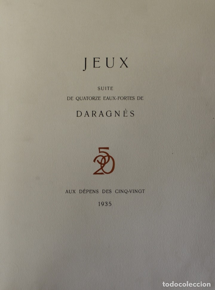 Libros antiguos: JEUX. - DARAGN&Egrave;S, Jean-Gabriel. - Foto 1