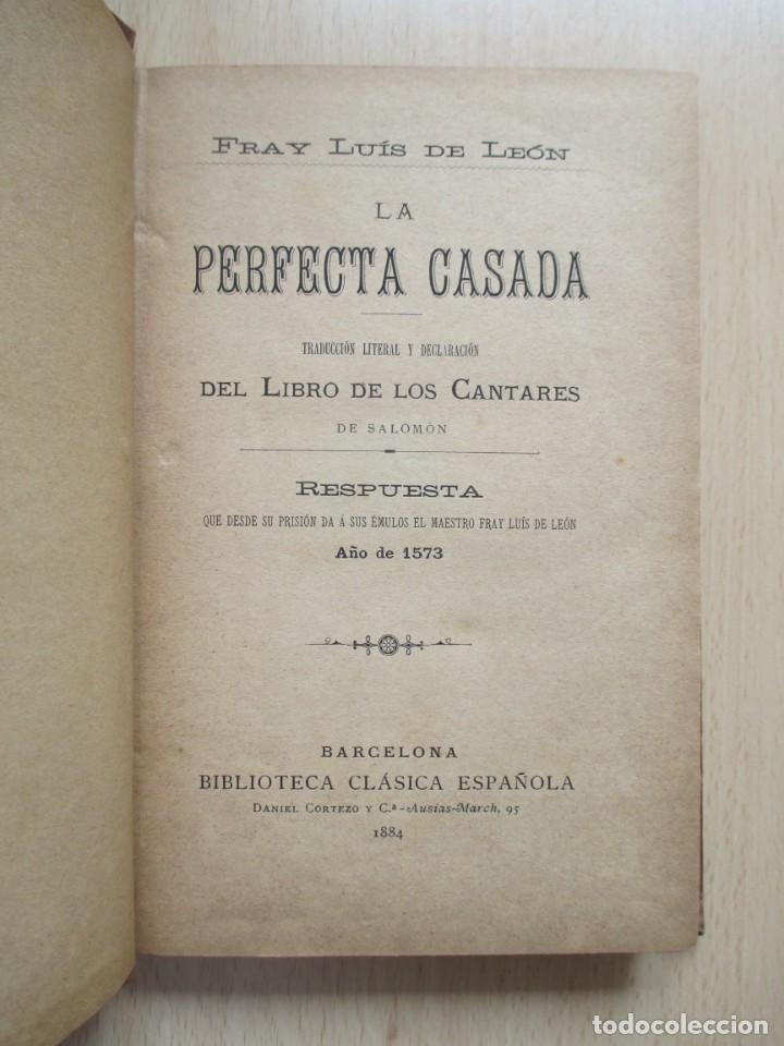 Libros antiguos: La perfecta casada, de Fray Lu&iacute;s de Le&oacute;n - Foto 5