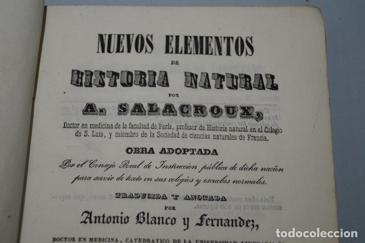 Libros antiguos: ELEMENTOS DE HISTORIA NATURAL. A SALACROUX. 1843 - Foto 6