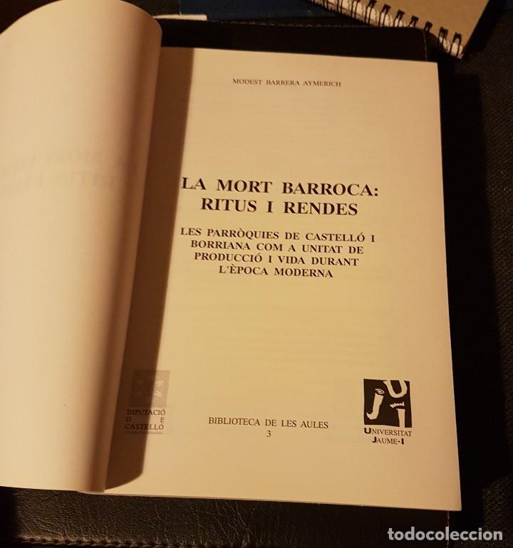 Libros antiguos: La mort barroca: ritus i rendes. Modest Barrera Aymerich - Foto 2