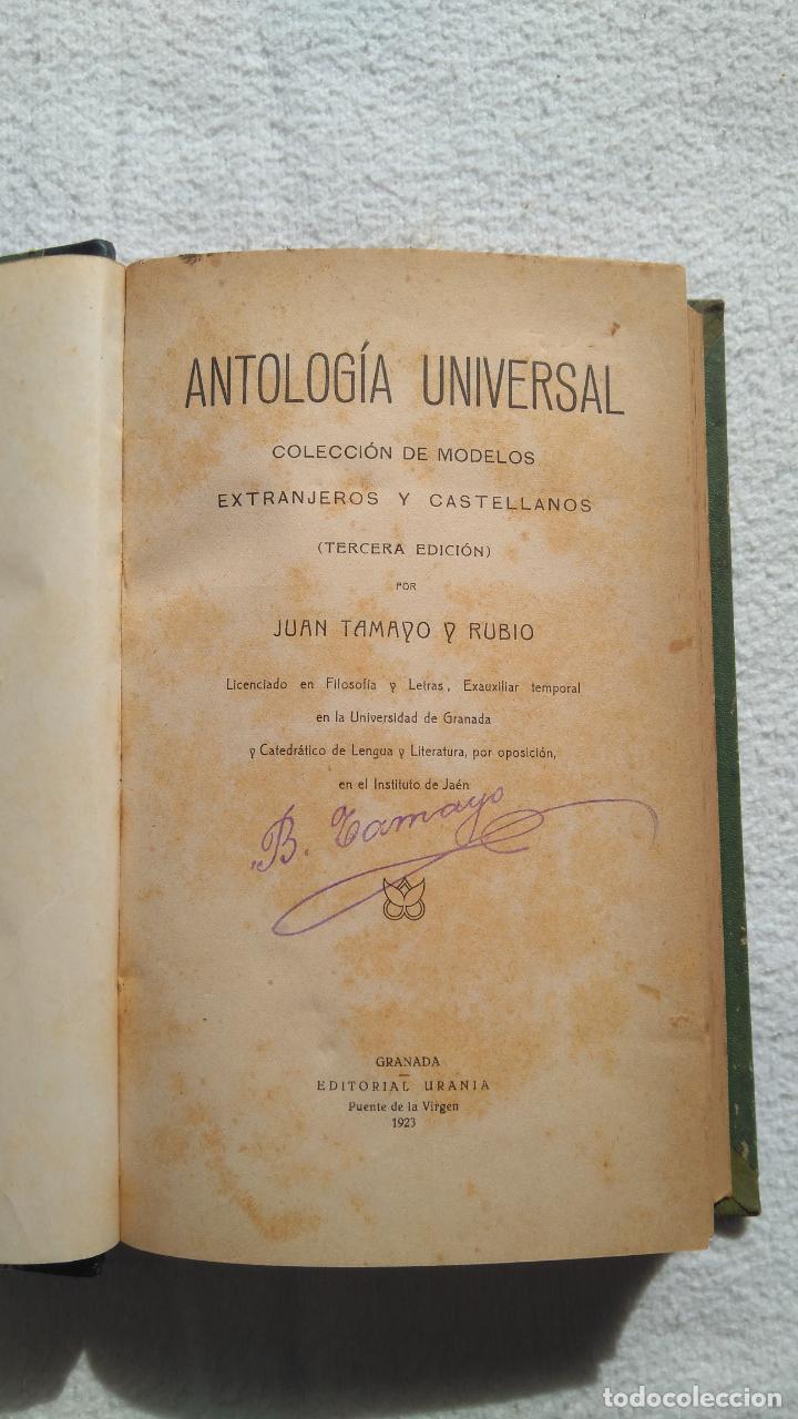 Libros antiguos: Antologia universal - Juan Tamado - Foto 1