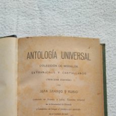 Libros antiguos: ANTOLOGIA UNIVERSAL - JUAN TAMADO. Lote 138872210