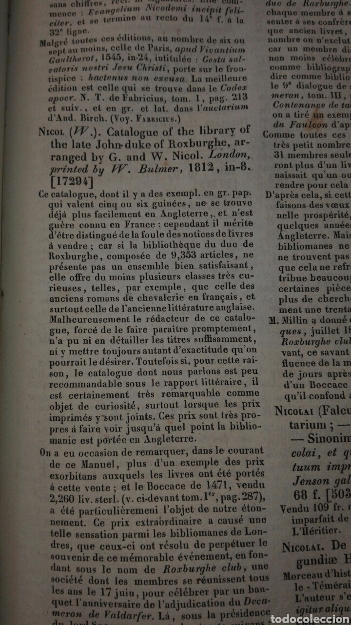 Libros antiguos: MANUEL DU LIBRAIRE BRUNET 5 VOL. 1838 - Foto 4