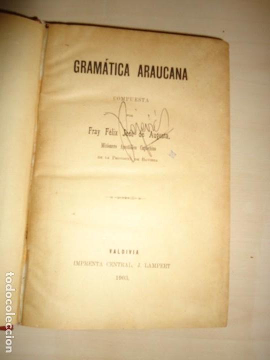 Antiquarische B&uuml;cher: GRAM&Aacute;TICA ARAUCANA - F&eacute;lix Jos&eacute; de Augusta - 1903 AM&Eacute;RICA CHILE