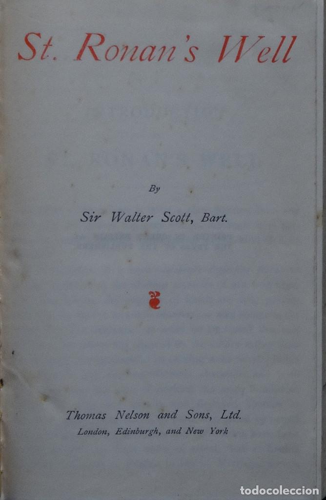 Libros antiguos: ST. RONANS WELL - Walter SCOTT - Foto 1