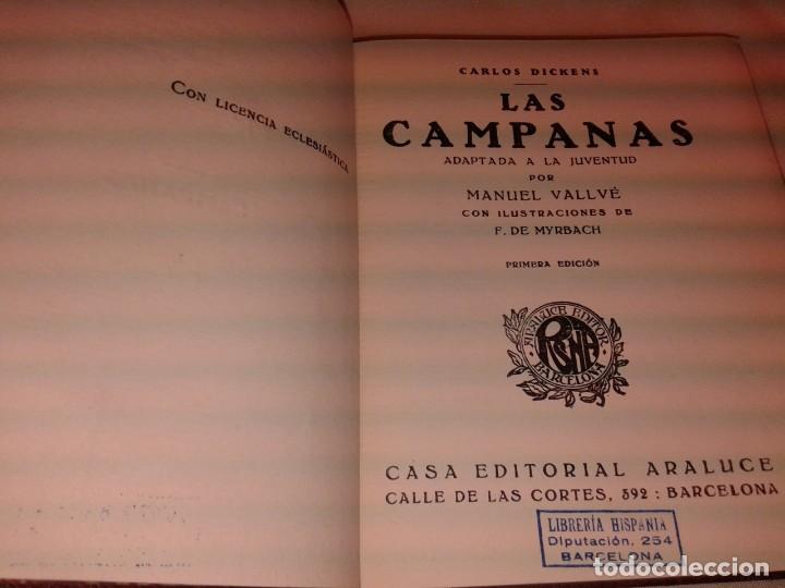 Libros antiguos: CARLOS DICKENS, LAS CAMPANAS 1932, 1&ordf; EDICI&Oacute;N, B11 - Foto 2