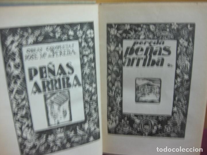 Libros antiguos: JOSE M&ordf; DE PEREDA. OBRAS COMPLETAS. PE&Ntilde;AS ARRIBA. - Foto 2