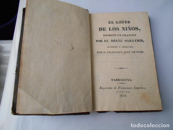 Libros antiguos: libro de el amigo de los ni&ntilde;os   de 1838 - Foto 3