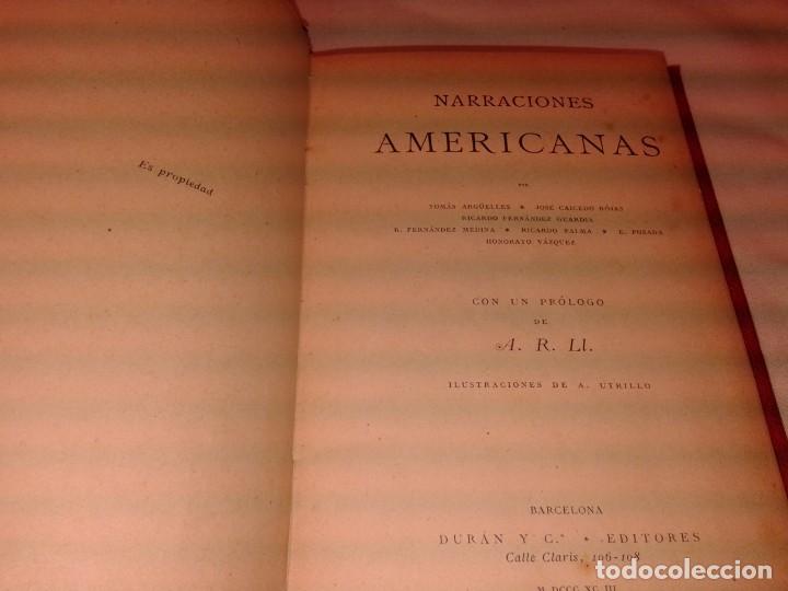Libros antiguos: NARRACIONES AMERICANAS 1893, B 12 - Foto 2