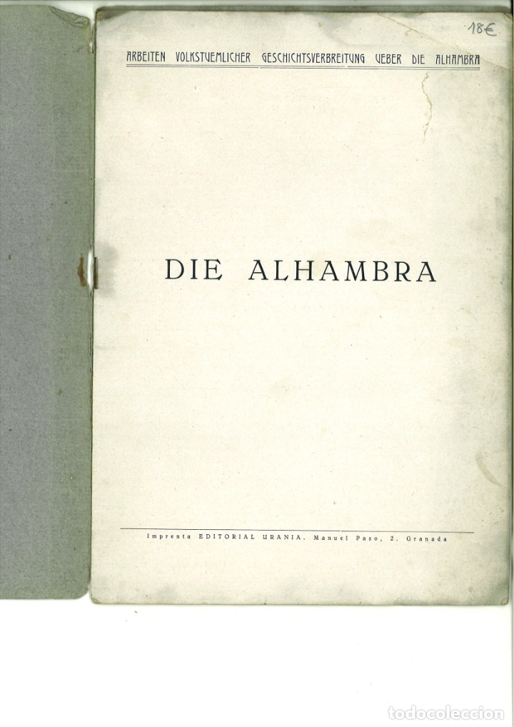 Libros antiguos: DIE ALHAMBRA. Luis Seco de Lucena - Foto 2