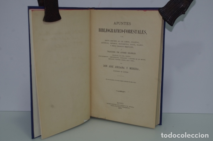 Libros antiguos: APUNTES BIBLIOGRAFICOS FORESTALES - Foto 1