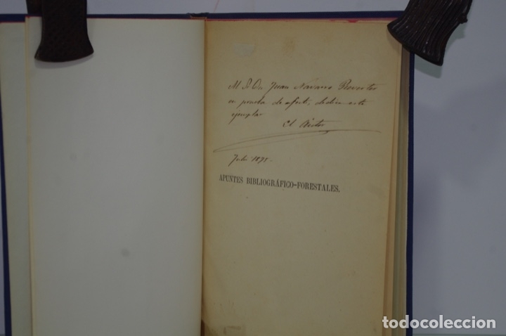 Libros antiguos: APUNTES BIBLIOGRAFICOS FORESTALES - Foto 2