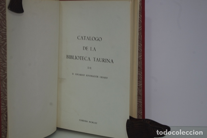 Libros antiguos: PRIMER CAT&Aacute;LOGO DE LA BIBLIOTECA TAURINA 1964- 1968 2 TOMOS
