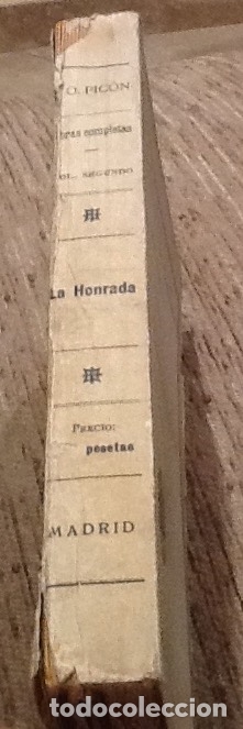 Libros antiguos: La honrada. Jacinto Octavio Pic&oacute;n - Foto 2