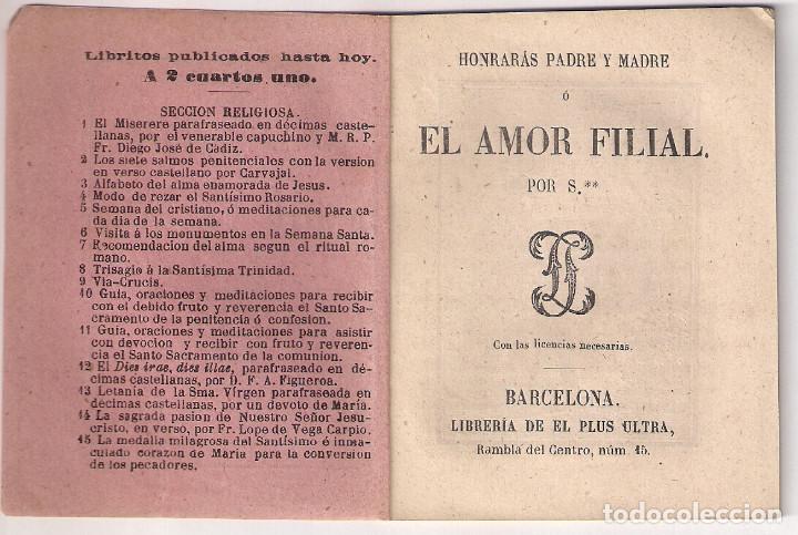 Libros antiguos: LIBRITO DE MURILLO  - SECCI&Oacute;N  MORAL  N&ordm; 5 . A&Ntilde;O 1867 - - Foto 2