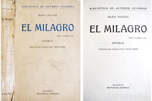 Libros antiguos: PUCCINI, Mario.  El Milagro. (hacia 1920). - Foto 1