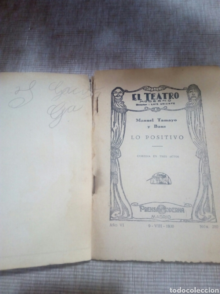 Libros antiguos: LO POSITIVO EL TEATRO MODRRNO - Foto 3