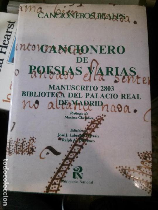 Livres anciens: CANCIONERO DE POESIAS VARIAS, cancioneros reales.
