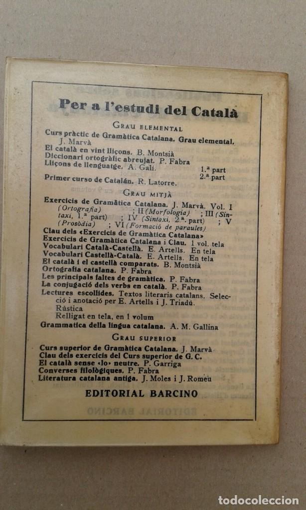 Libros antiguos: EXERCICIS DE GRAMATICA CATALANA. VOLUM III - Foto 2