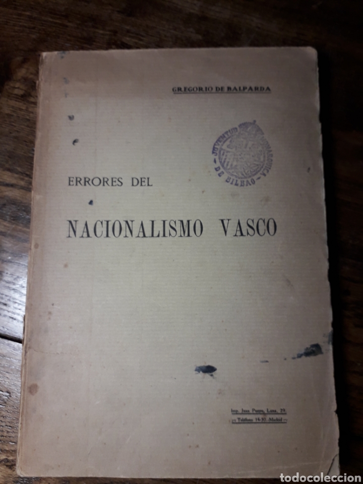 Libros antiguos: Errores del nacionalismo vasco - Foto 1