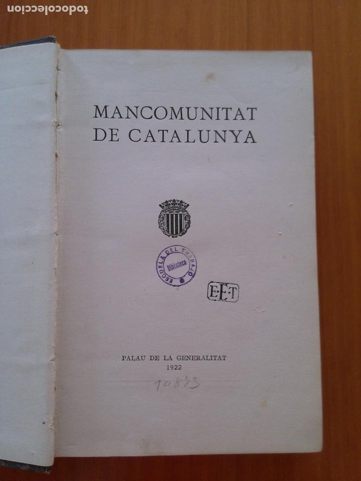 Libros antiguos: Mancomunitat de Catalunya. Llibre dadreces - Foto 1