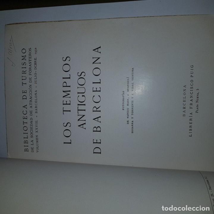 Libros antiguos: LOS TEMPLOS ANTIGUOS DE BARCELONA 1932 - Foto 3