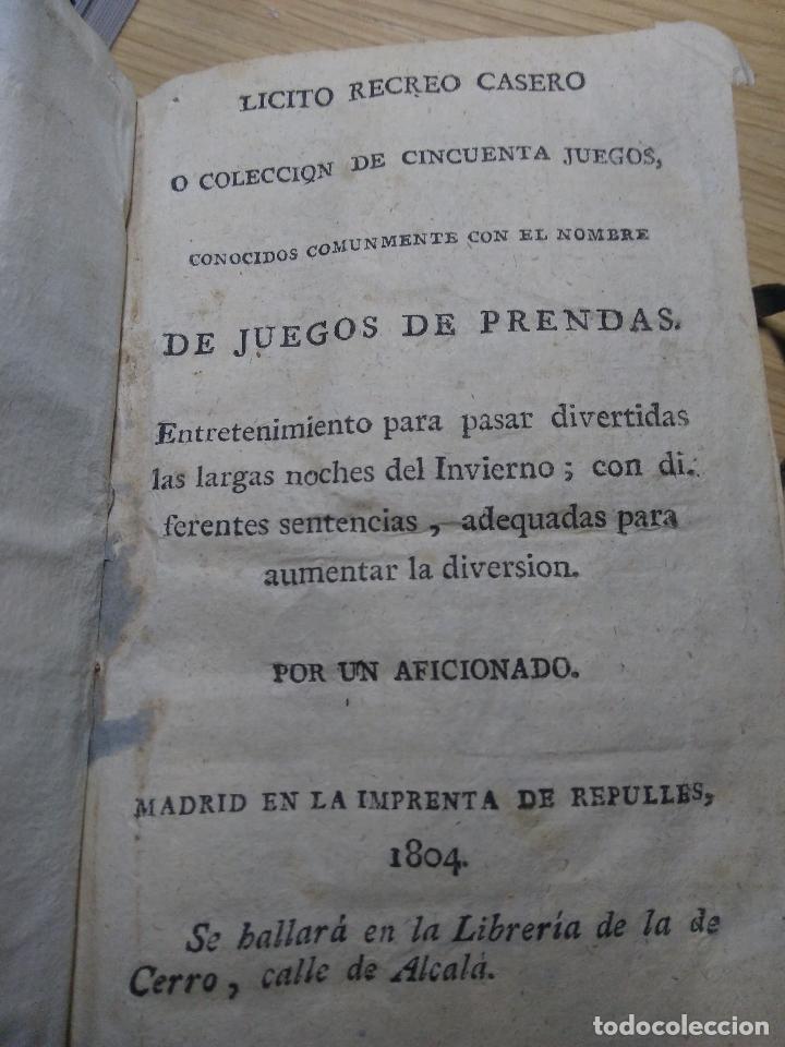 LICITO RECREO CASERO (Libros Antiguos, Raros y Curiosos - Bellas artes, ocio y coleccionismo - Otros)