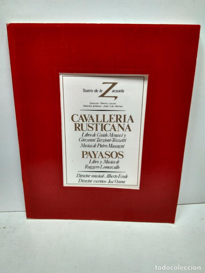 Libros antiguos: LIBRO - CAVALLERIA RUSTICANA, PAYASOS / N-7811 - Foto 1