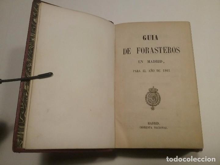 Libros antiguos: Guia de Forasteros en Madrid para el a&ntilde;o de 1861 - Foto 2